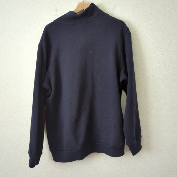 Patagonia Mens Woolie Fleece Pullover Sweater Navy Blue Heavy Wool Cotton L RARE - Picture 5 of 6